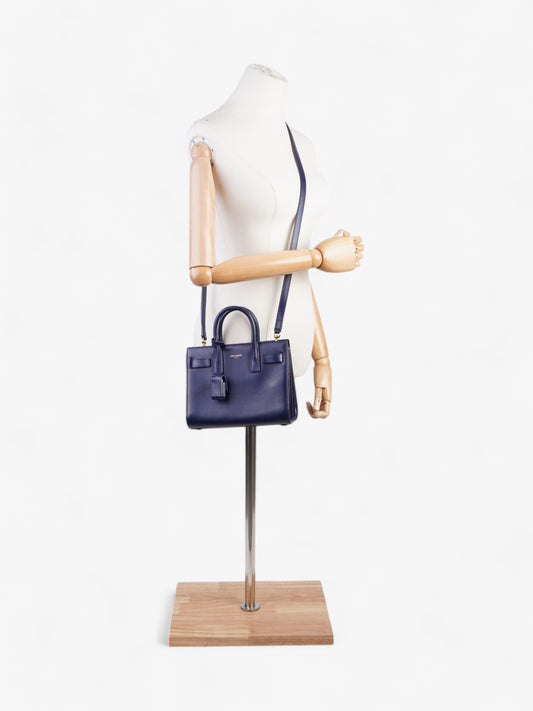 Saint Laurent Sac De Jour Blue Leather Nano