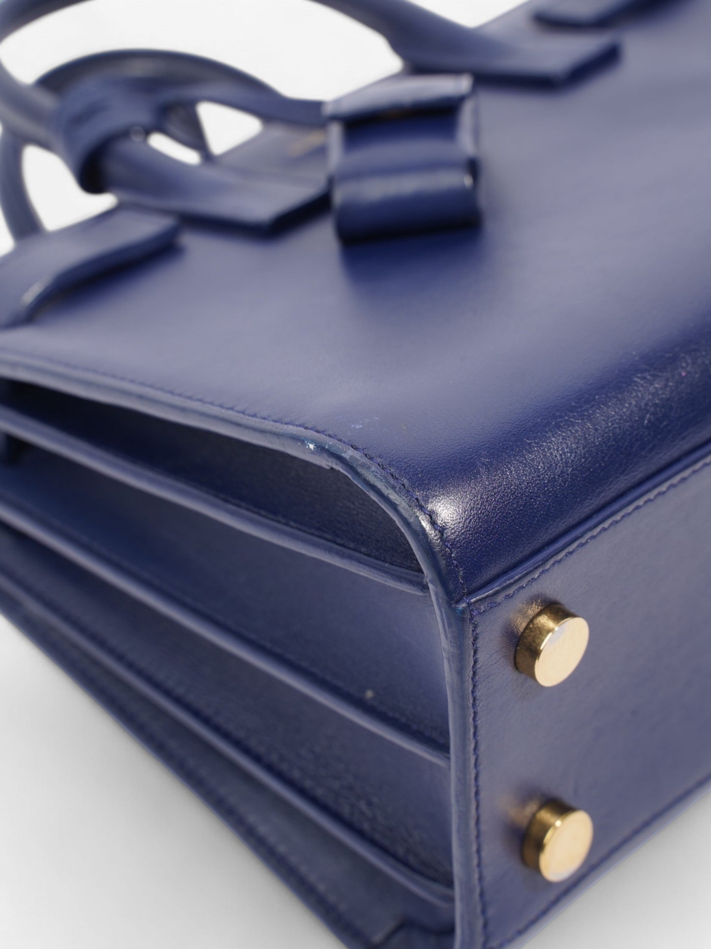 Saint Laurent Sac De Jour Blue Leather Nano