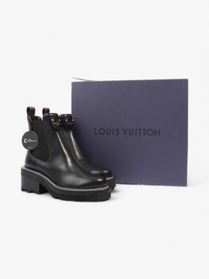 Louis Vuitton Beaubourg Ankle Boots Black / Brown Monogram Leather EU 36 UK 3