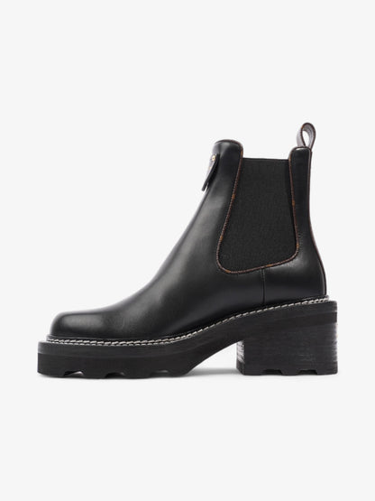 Louis Vuitton Beaubourg Ankle Boots Black / Brown Monogram Leather EU 36 UK 3