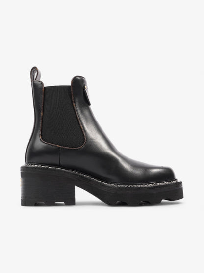 Louis Vuitton Beaubourg Ankle Boots Black / Brown Monogram Leather EU 36 UK 3