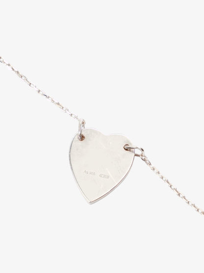 Gucci Trademark Heart Tag Bracelet Silver Silver Sterling 17cm