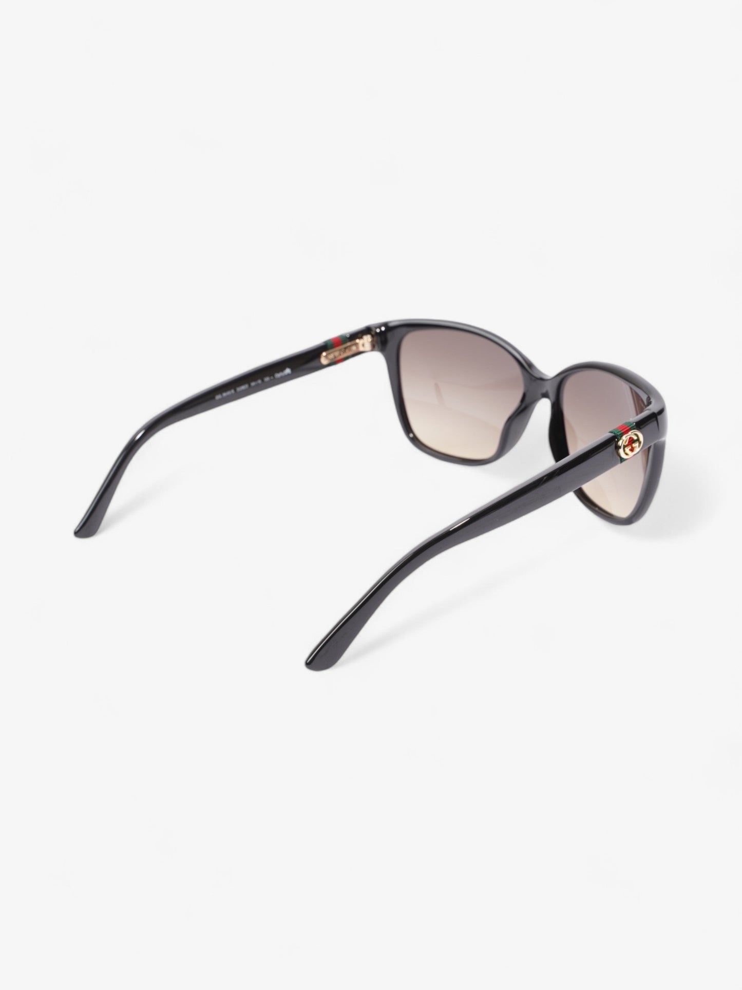 Gucci GG Web Sunglasses Black / Red / Green Acetate 135mm