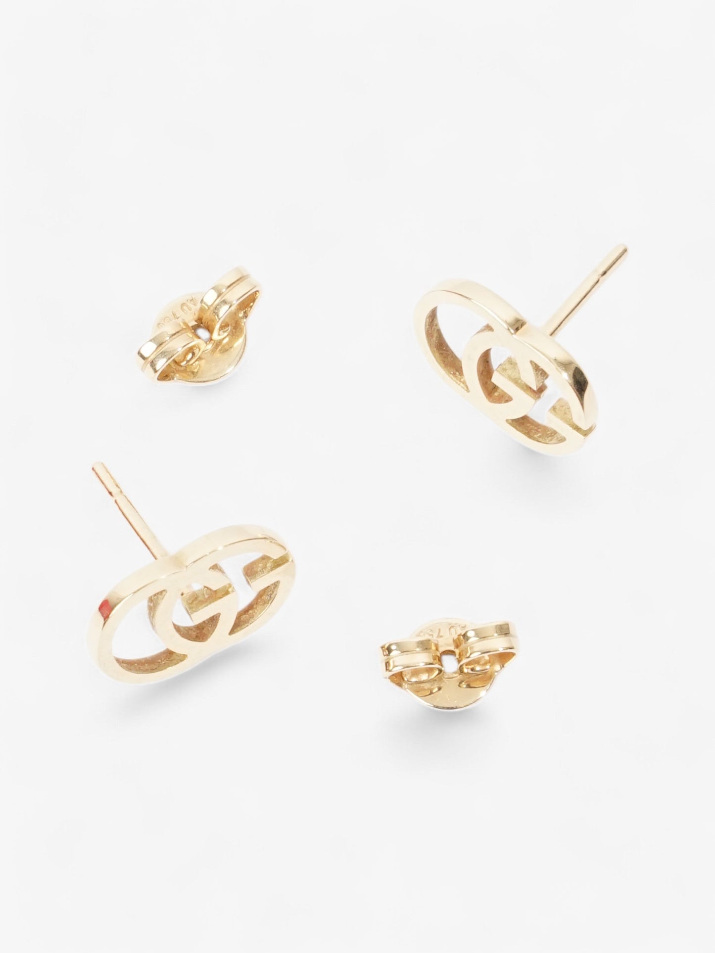 Gucci GG Marmont Stud Earrings Gold Yellow Gold
