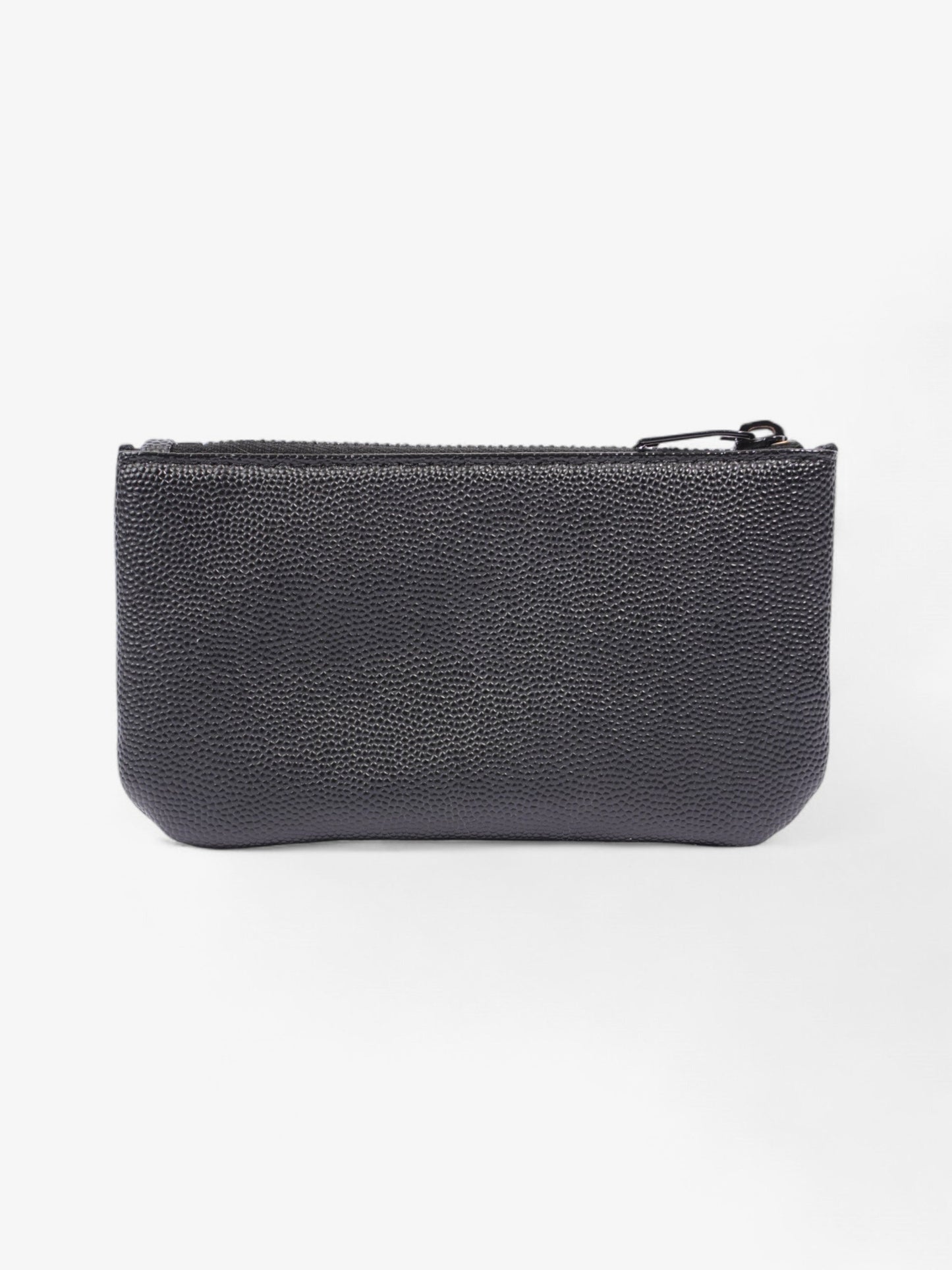 Saint Laurent Monogram Key Pouch Black Grained Leather
