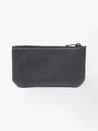 Saint Laurent Monogram Key Pouch Black Grained Leather