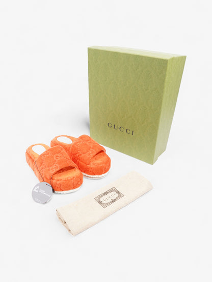 Gucci GG Platform Sandals Orange Cloth EU 36 UK 3