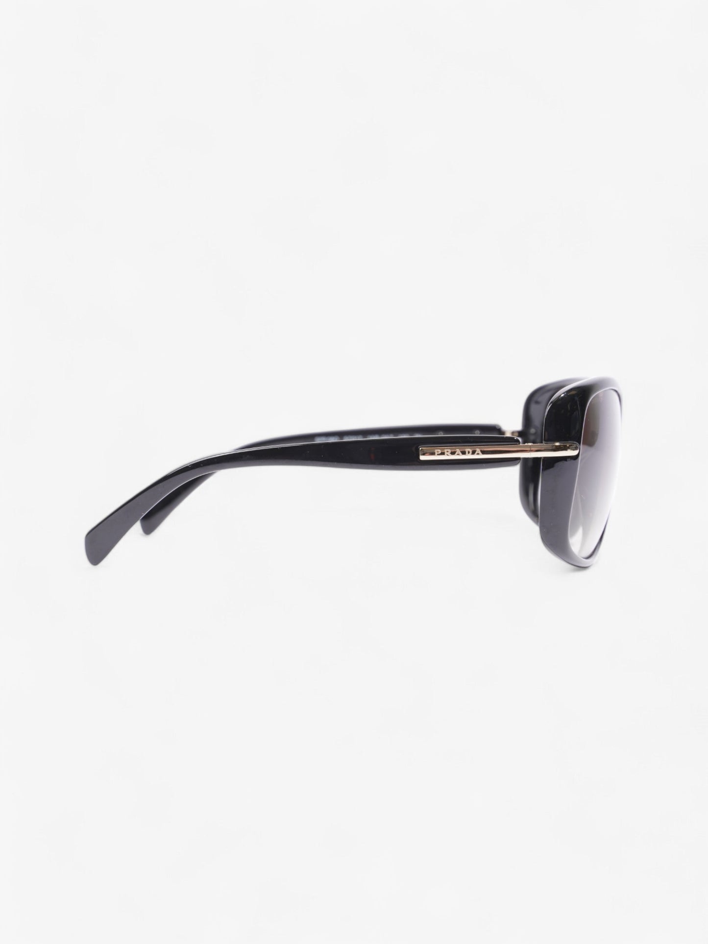 Prada Oversized Sunglasses Black / Light Gold Acetate 130mm