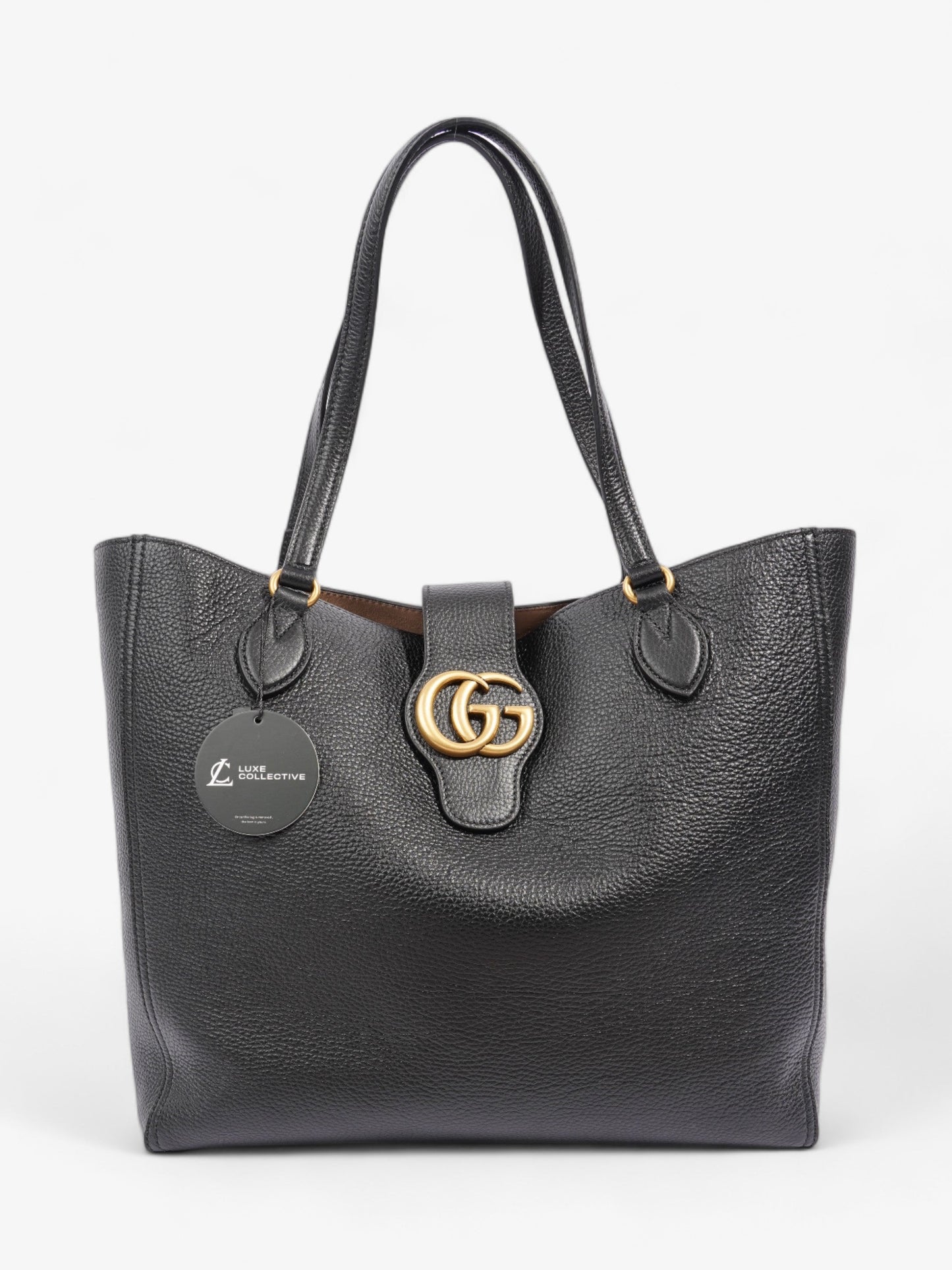 Gucci Double G Tote Black Leather