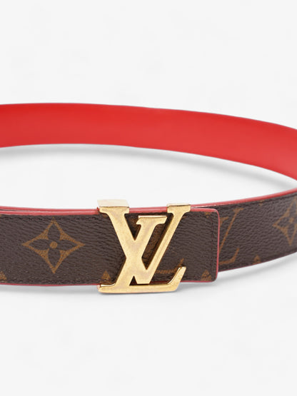 Louis Vuitton LV Iconic Reversible Belt Monogram / Red Coated Canvas 80cm / 32"