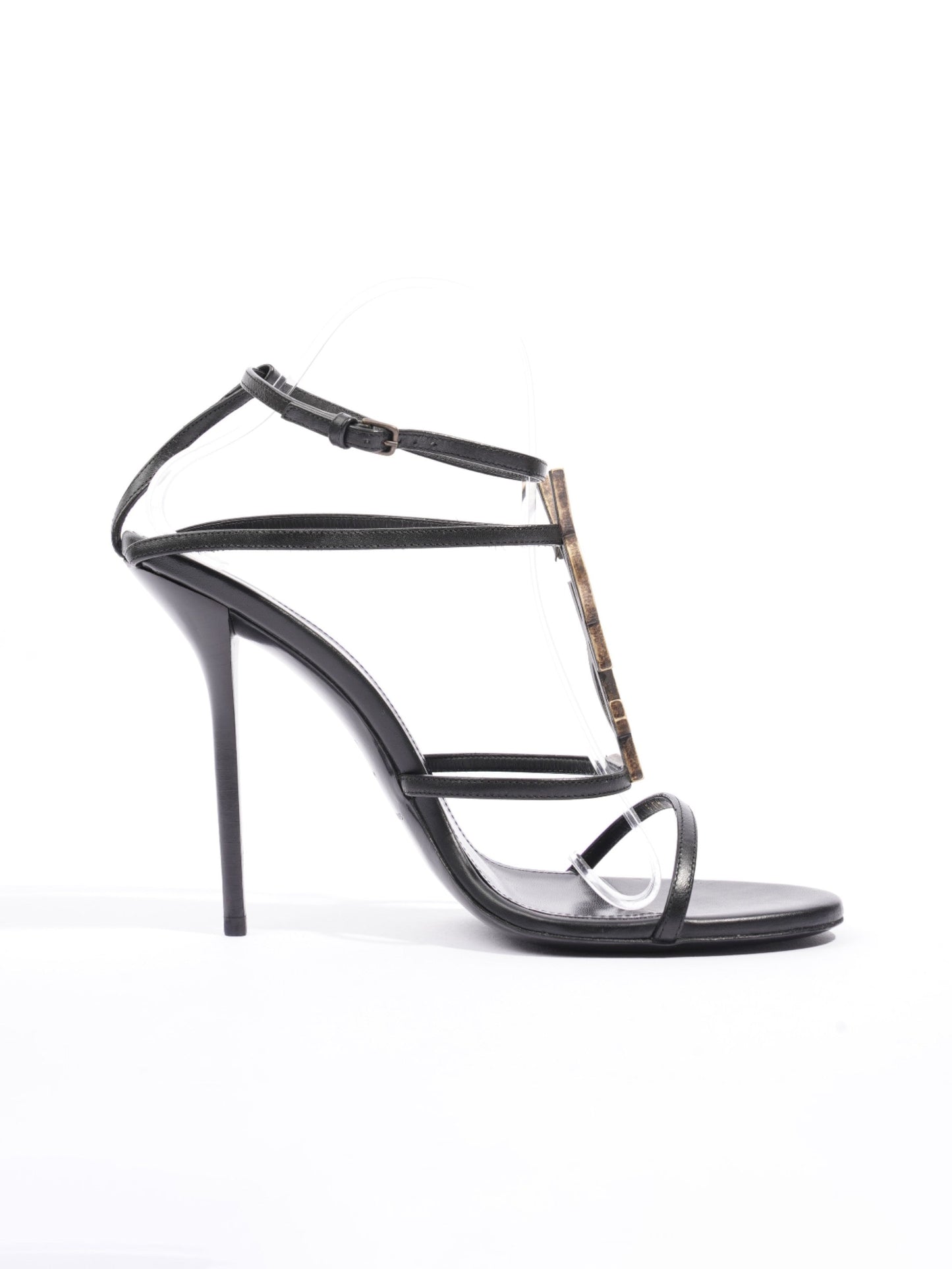 Saint Laurent Cassandra 110 120mm Black Leather EU 40.5 UK 7.5