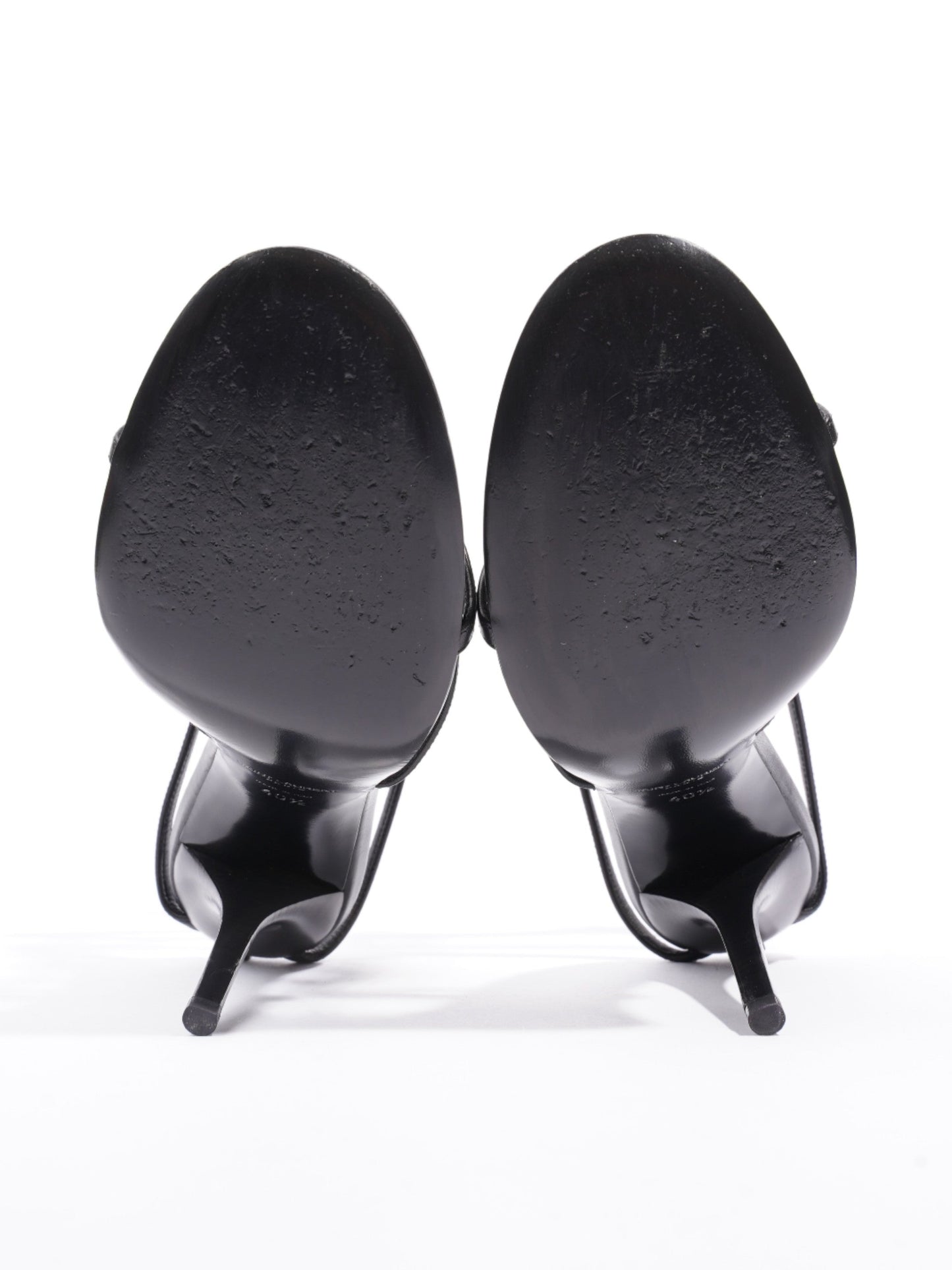 Saint Laurent Cassandra 110 120mm Black Leather EU 40.5 UK 7.5