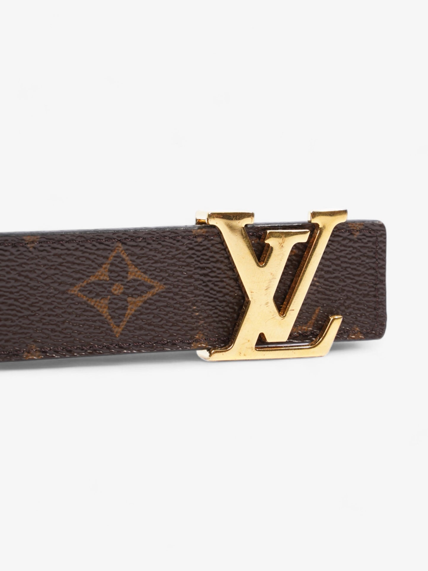 Louis Vuitton LV Initiales Reversible Belt Monogram / Black / Gold Canvas 90cm / 36"