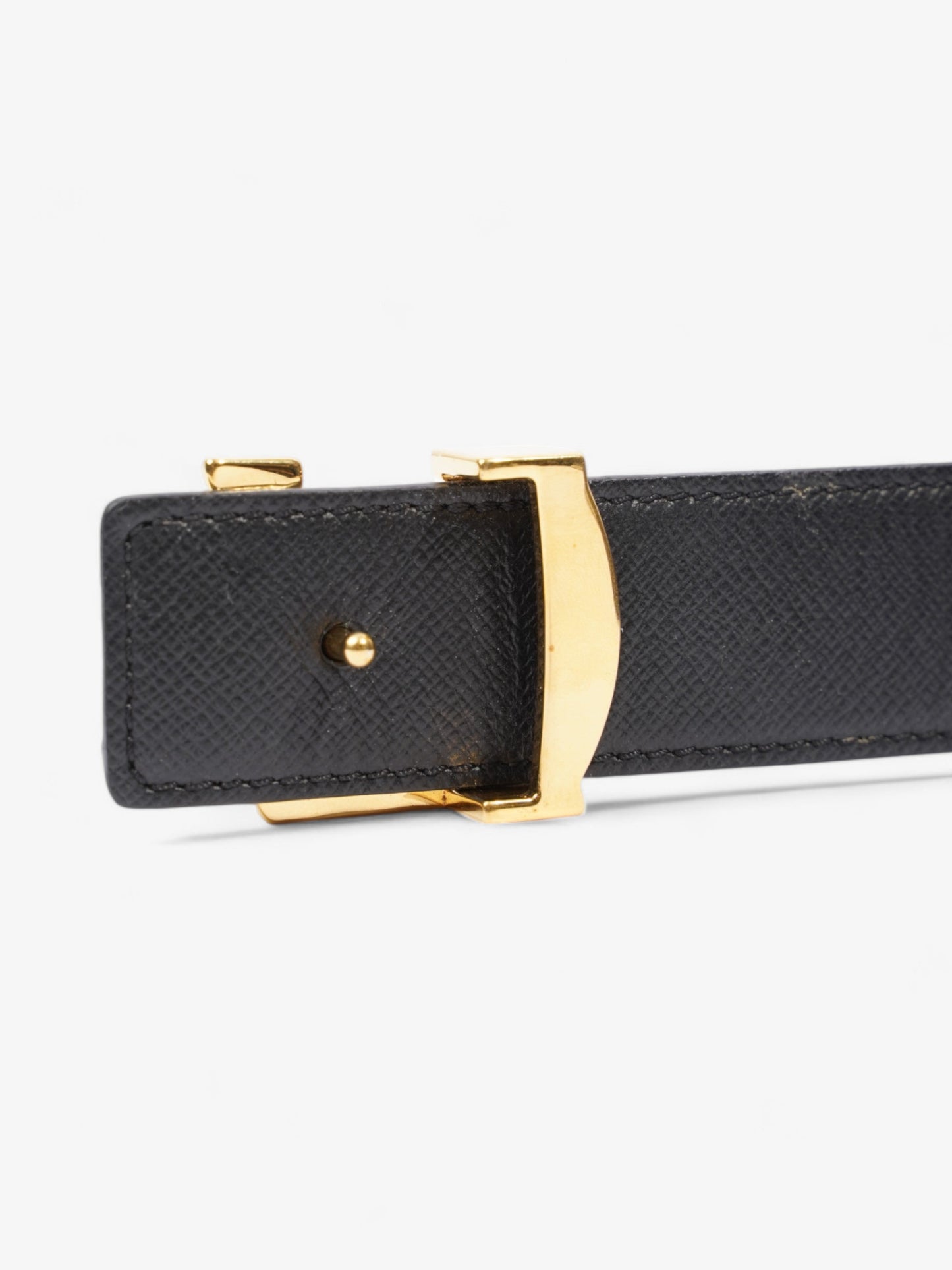 Louis Vuitton LV Initiales Reversible Belt Monogram / Black / Gold Canvas 90cm / 36"