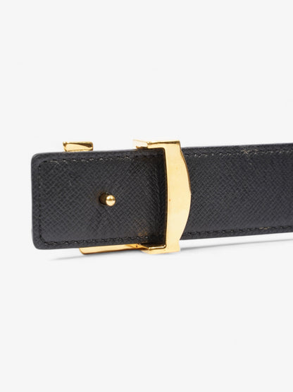 Louis Vuitton LV Initiales Reversible Belt Monogram / Black / Gold Canvas 90cm / 36"