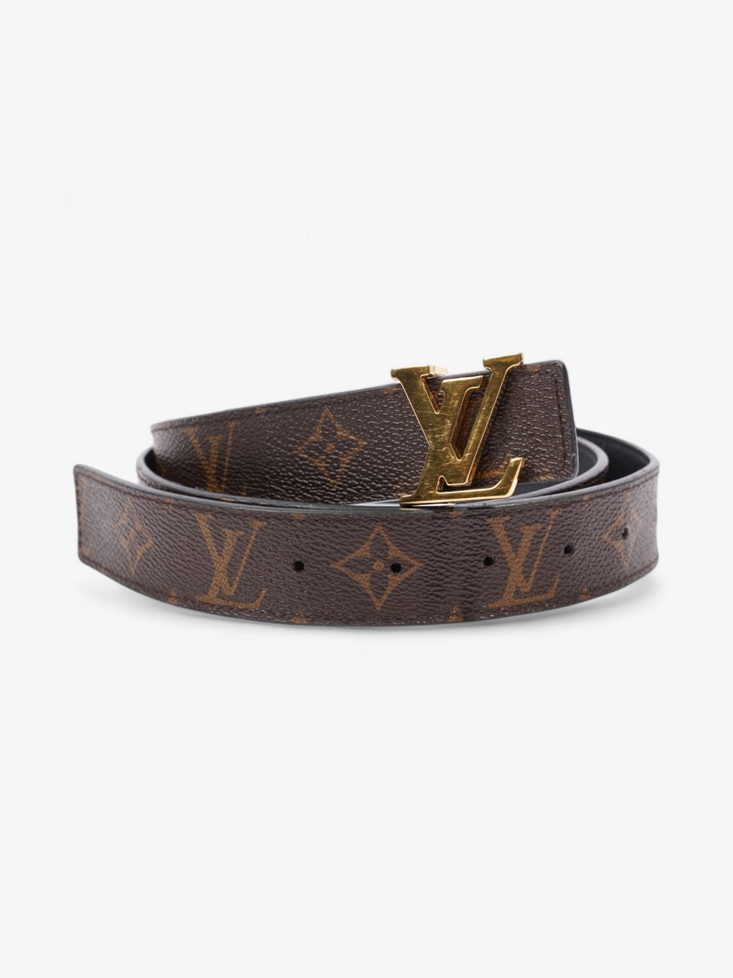 Louis Vuitton LV Initiales Reversible Belt Monogram / Black / Gold Canvas 90cm / 36"