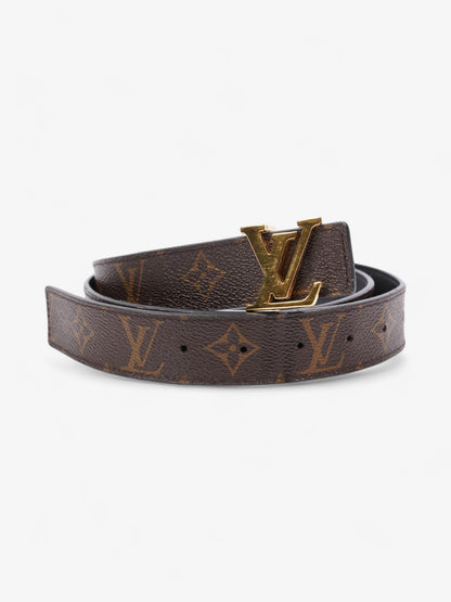 Louis Vuitton LV Initiales Reversible Belt Monogram / Black / Gold Canvas 90cm / 36"