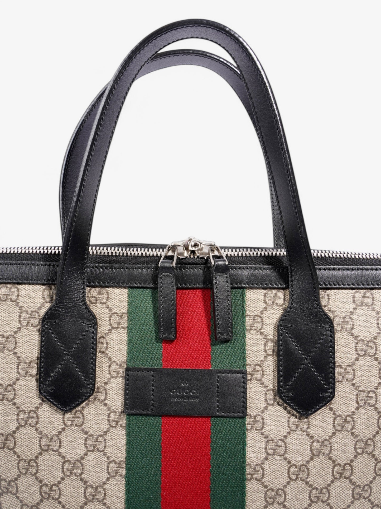 Gucci Zipper Web Tote Supreme Coated Canvas