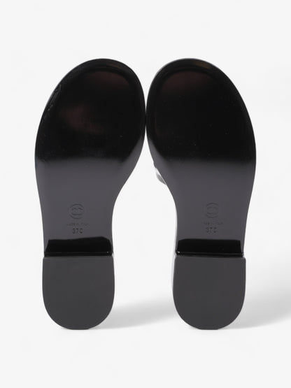 Chanel CC Mule Sandal 15mm Black / White Tweed EU 37 UK 4