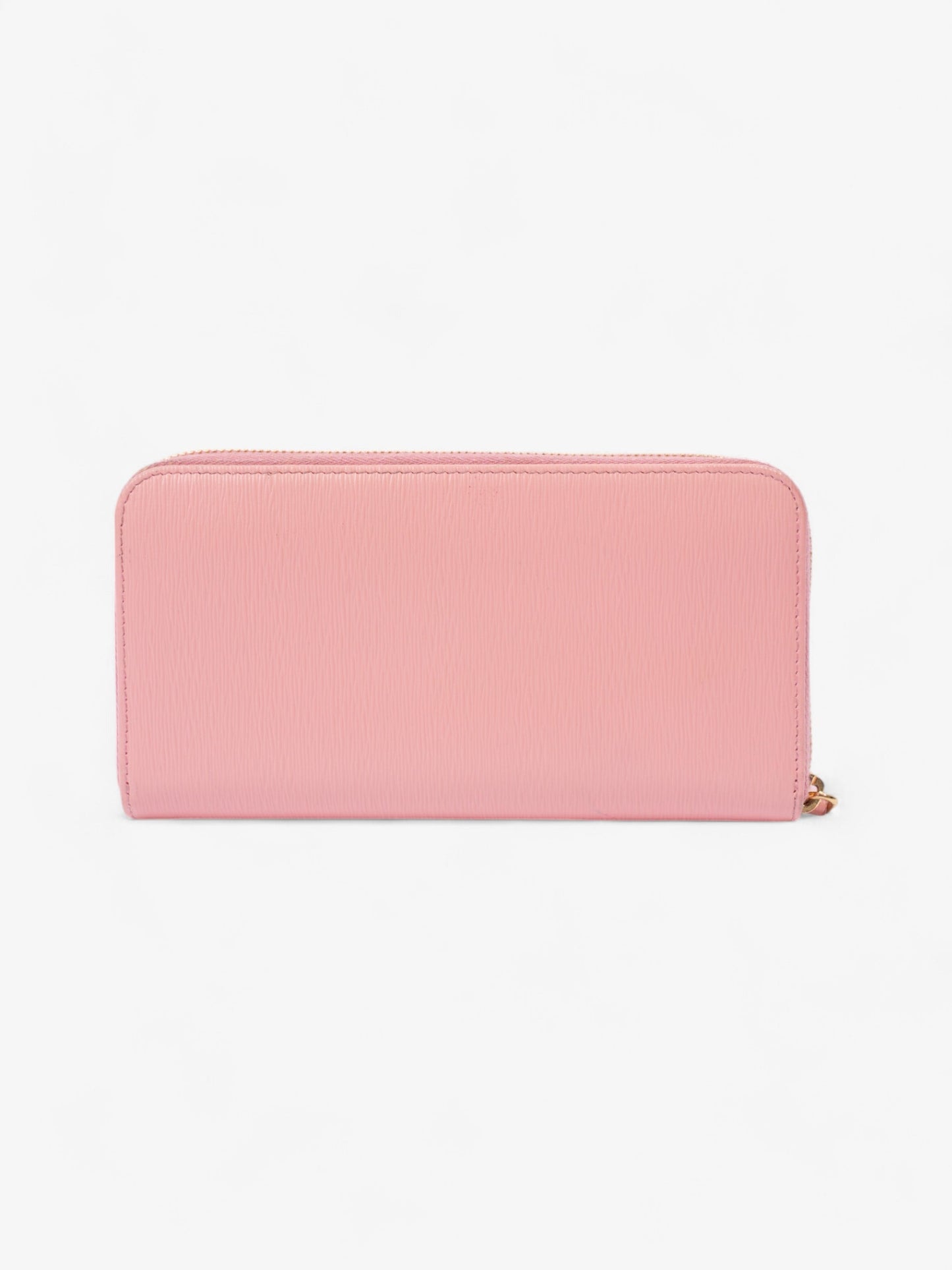 Prada Continental Wallet Pink Saffiano Leather