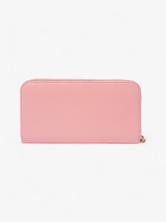 Prada Continental Wallet Pink Saffiano Leather