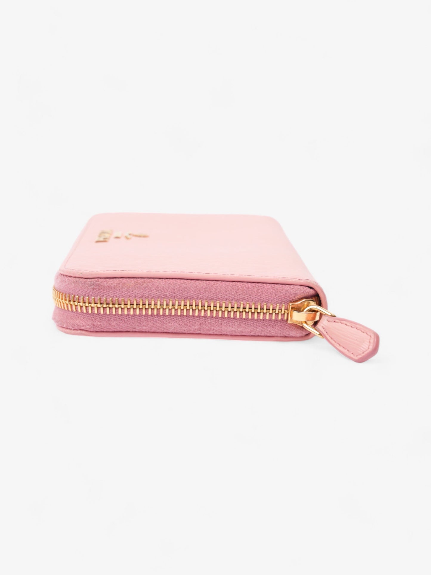 Prada Continental Wallet Pink Saffiano Leather