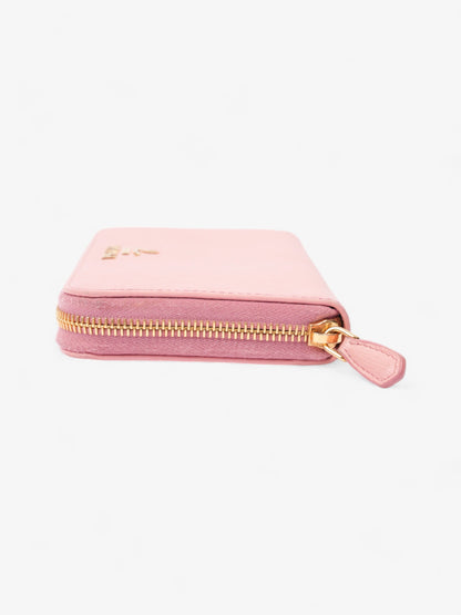 Prada Continental Wallet Pink Saffiano Leather