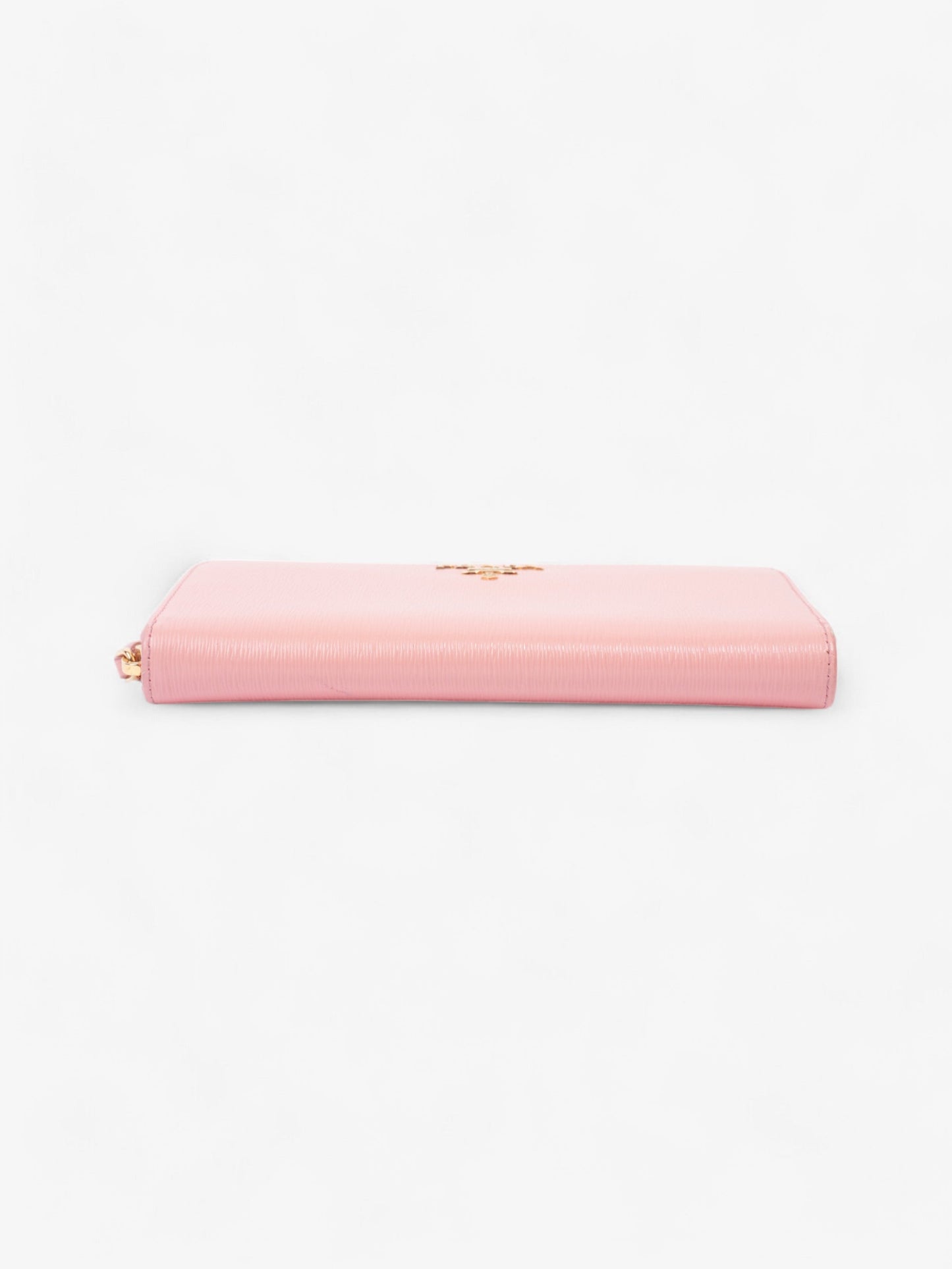 Prada Continental Wallet Pink Saffiano Leather