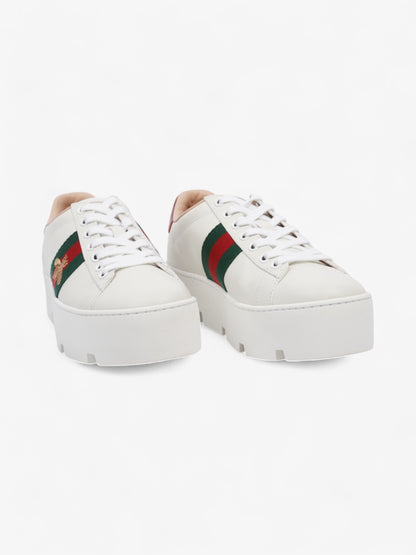 Gucci Ace Platform Sneakers White  / Green / Red Leather EU 35.5 UK 2.5