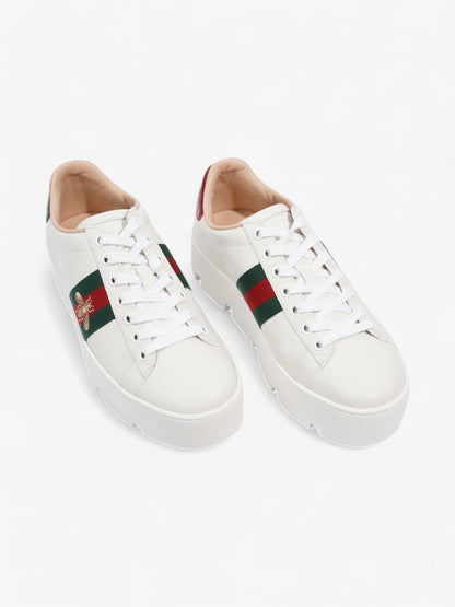 Gucci Ace Platform Sneakers White  / Green / Red Leather EU 35.5 UK 2.5