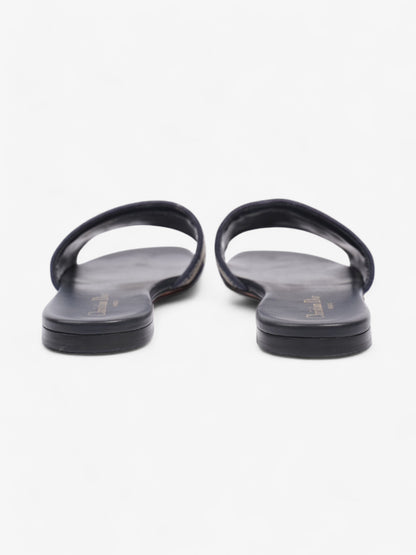 Christian Dior Dway Slides Navy / White Canvas EU 37.5 UK 4.5