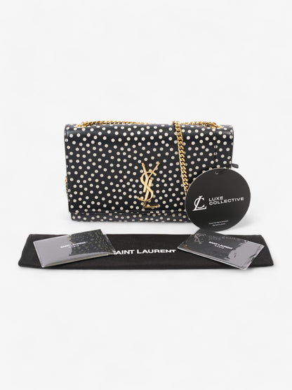 Saint Laurent Kate Black / White Leather Medium