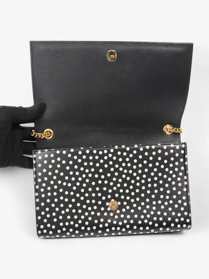 Saint Laurent Kate Black / White Leather Medium