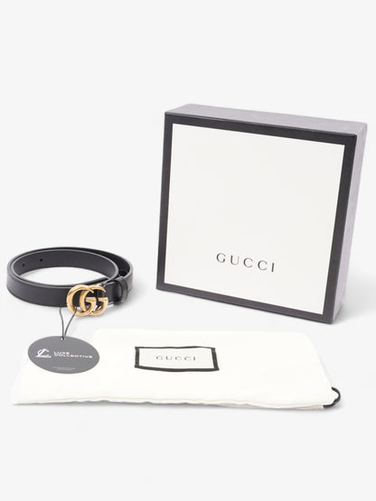Gucci GG Marmont Thin Belt Black Leather 65cm / 26"