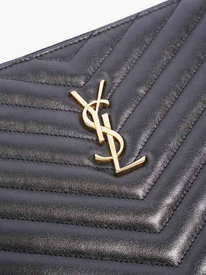 Saint Laurent Cassandre Wristlet Black Matelasse Leather
