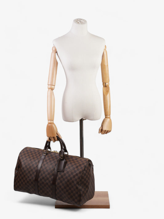 Louis Vuitton Keepall 50 Damier Ebene Coated Canvas