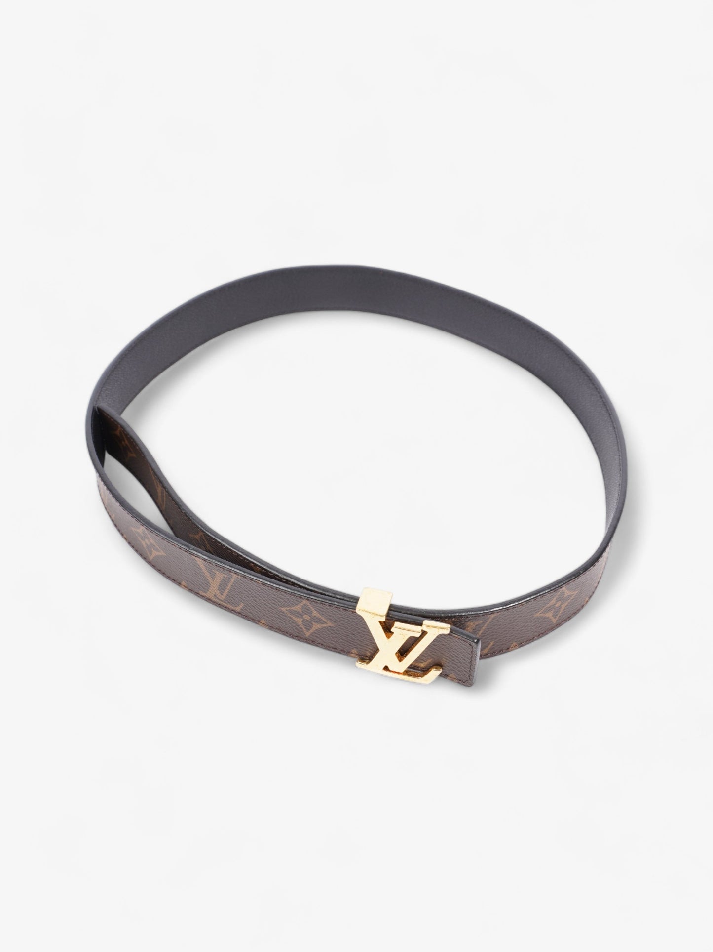 Louis Vuitton LV Iconic 25MM Reversible Belt Monogram / Black Canvas 80cm / 32"