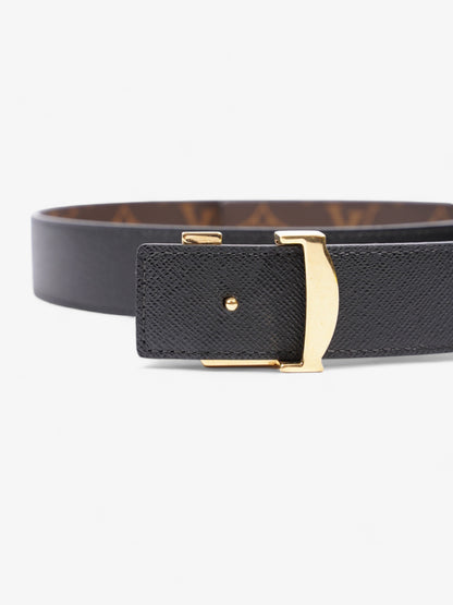 Louis Vuitton LV Iconic 25MM Reversible Belt Monogram / Black Canvas 80cm / 32"