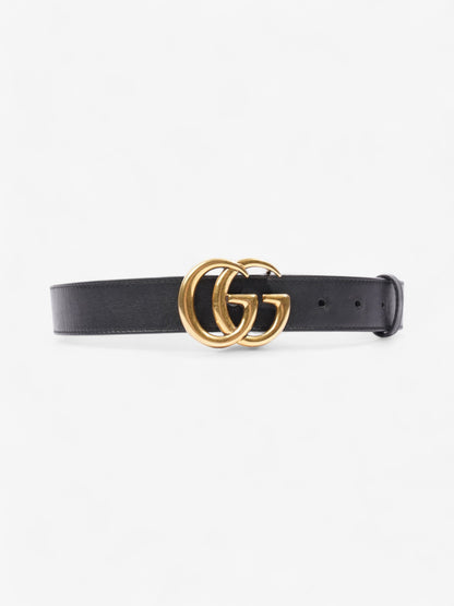 Gucci GG Marmont Belt Black / Gold Leather 80cm / 32"