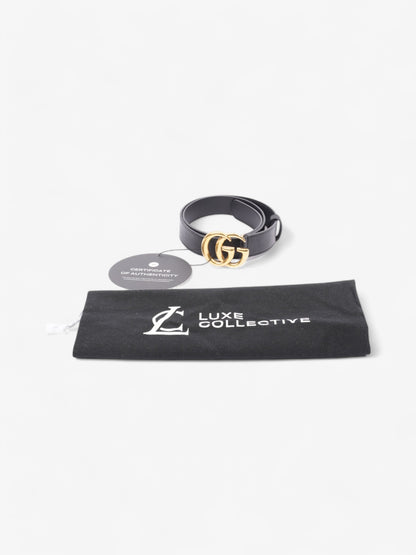 Gucci GG Marmont Belt Black / Gold Leather 80cm / 32"