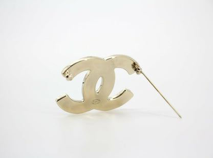 Chanel B19C Rhinestone Pink and Light Pink CC Mark Brooch