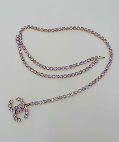 Chanel 1995 Vintage Barbie Purple Dangle Belt