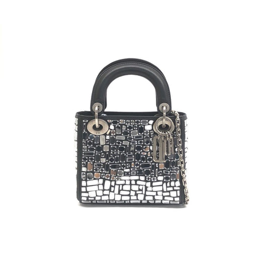 Dior Lady Dior Mosaic Embroidered Smooth Calfskin 2way Bag