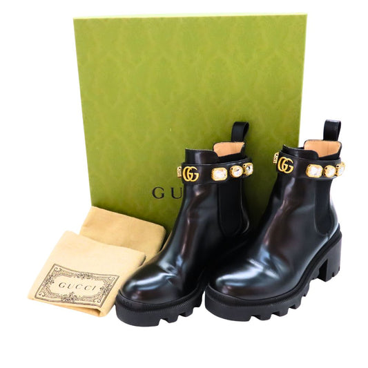 Gucci GG Marmont Leather Boots
