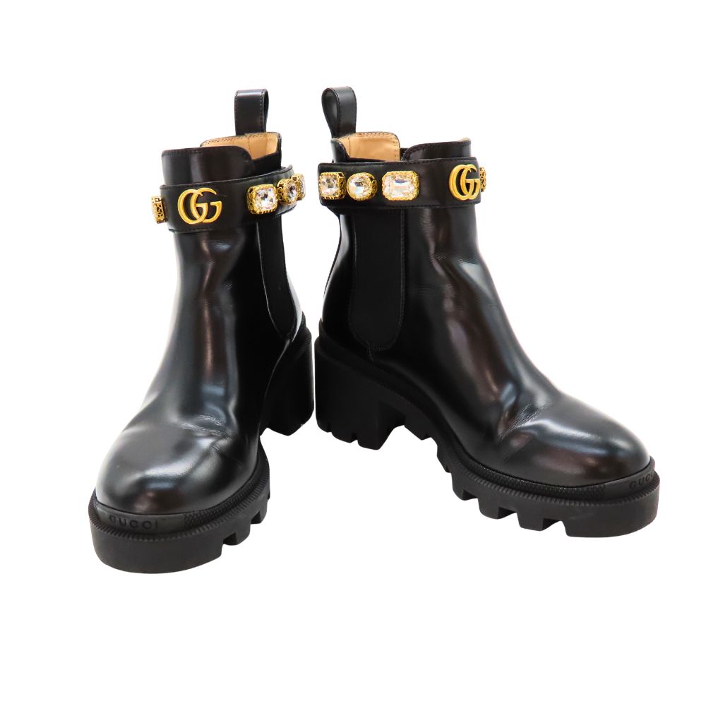 Gucci GG Marmont Leather Boots
