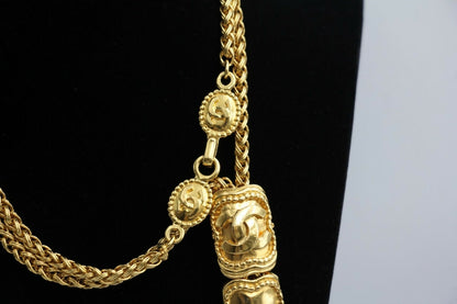 Chanel Vintage 1996 Gripoix Red Bead Gold-plated Long Necklace/Stacked Necklace/Waist Chain