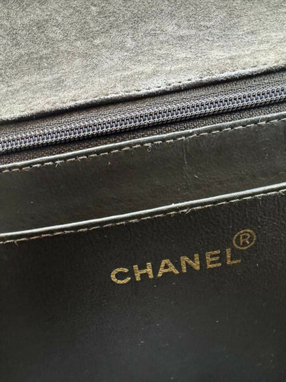 Chanel Vintage Series 3 Suede Maxi Flap Bag