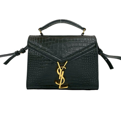 Saint Laurent Paris Cassandra YSL Logo Leather 2way Shoulder Bag Handbag