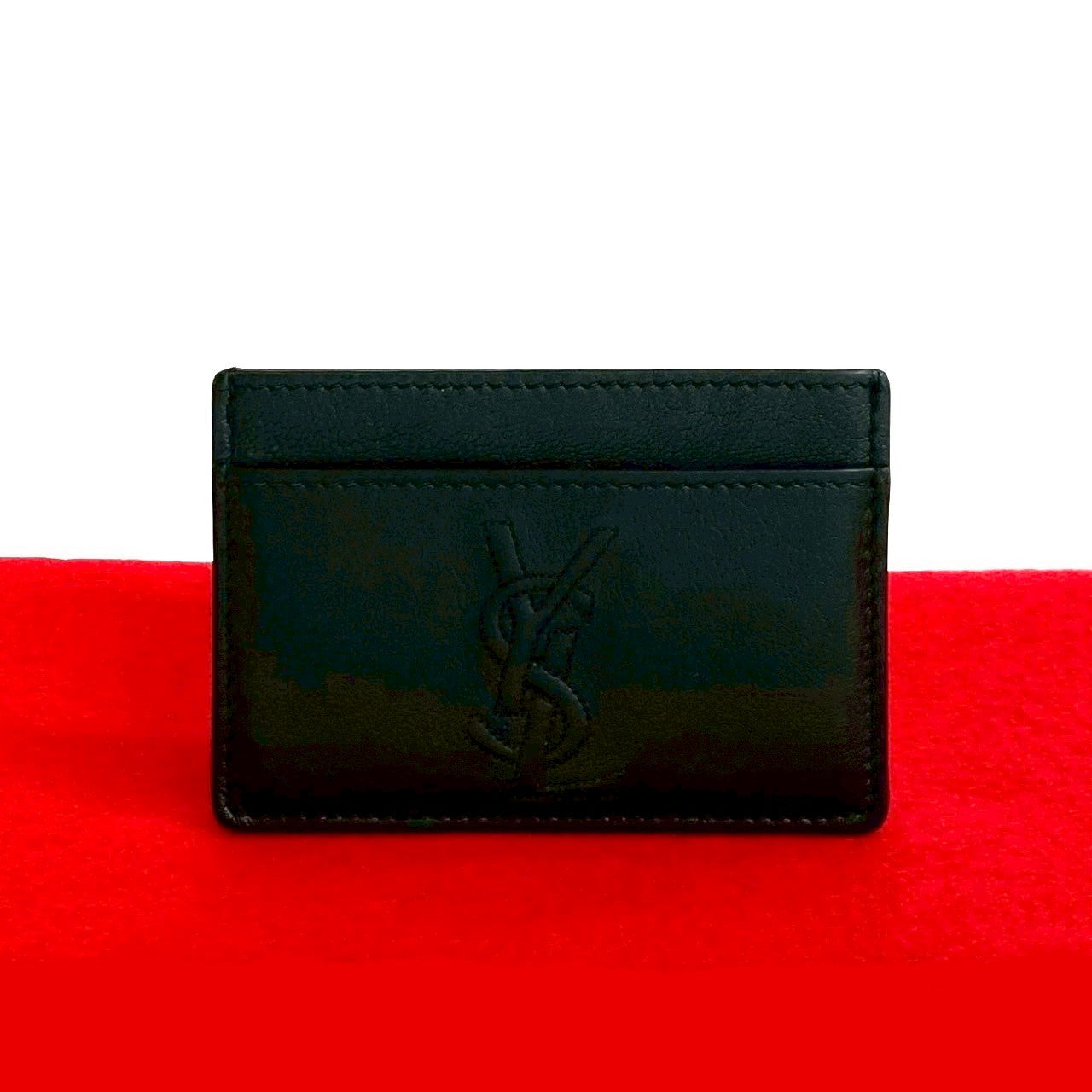 Yves Saint Laurent Card Case Leather Business Card Holder