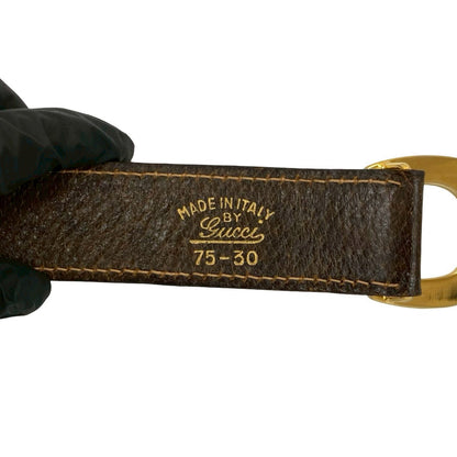 Gucci Horseshoe Leather Belt